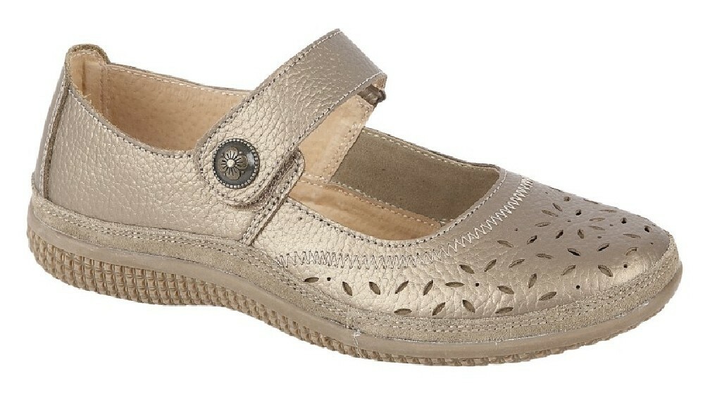 PANTOFOLA D’ORO Scarpe da bar traforate Boulevard L408 casual vestibilità ampia chiusura touch bronzo