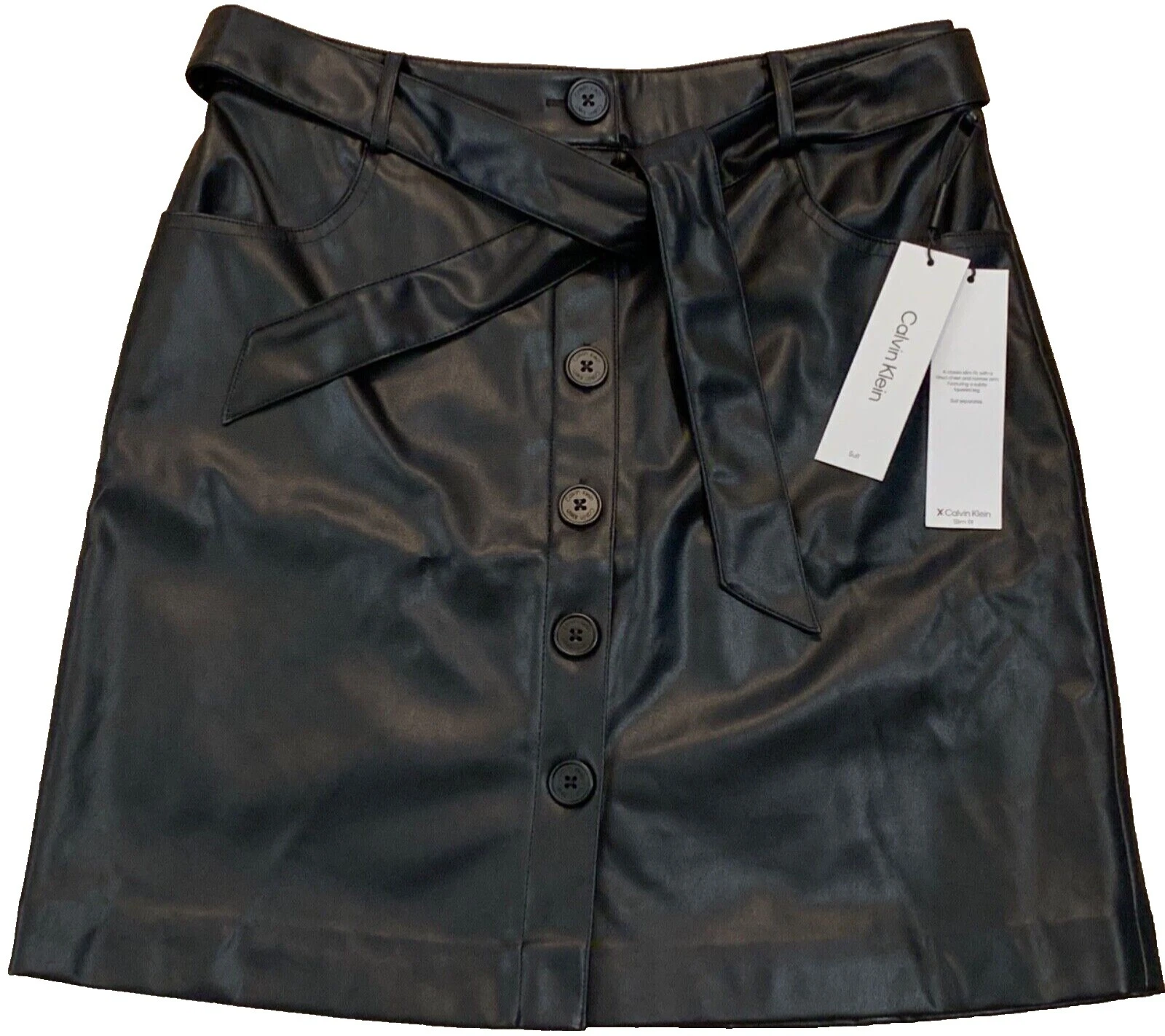 Calvin Klein Faux Leather Skirts for Women