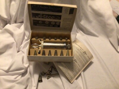 Vintage Ateco Icing Set with Extra Tips and Instructions