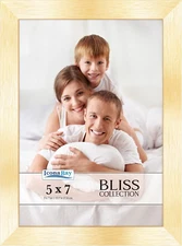 Icona Bay - 5X7 Gold Picture Frame - Modern Style Engineered Wood Frame - Table