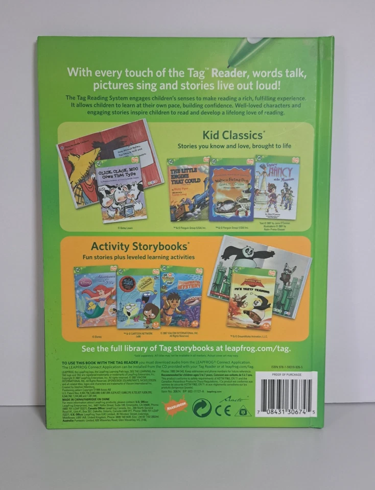 LeapFrog LeapReader TAG Book Spongebob Squarepants Race Home School Kids - Image 2 of 3
