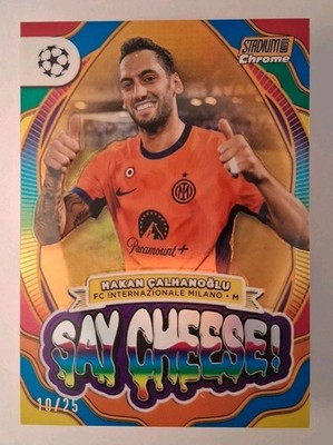 2023-24 Stadium Club Chrome UEFA Hakan Calhanoglu Say Cheese! #SC-HC Orange /25