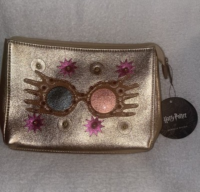 Danielle Nicole Harry Potter Luna Lovegood Gold/Pink Zipper Cosmetic Bag