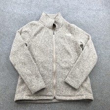 The North Face Jacket Womens Medium Beige Sweater Fleece Full Zip Outdoor Warm