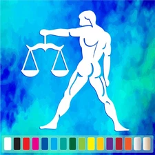 LIBRA Symbol cut vinyl decal #2 car truck window Astrology stickers