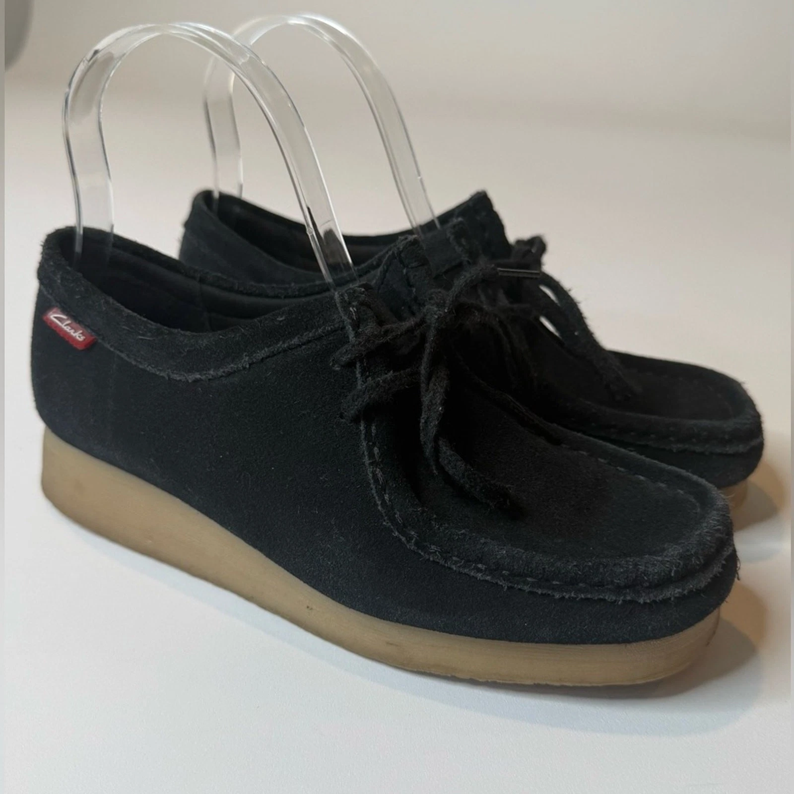 Scarpe Clarks Padmora beige scamosciate stringate comode Oxford taglia 6 5