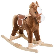 Safe Plush Rocking Horse with Soothing Sounds for Children Over 3
