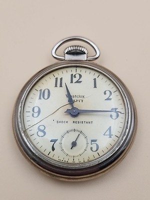 1960's WESTCLOX SCOTTY Silver Tone/ Wind Up Watch Not Working Parts Only