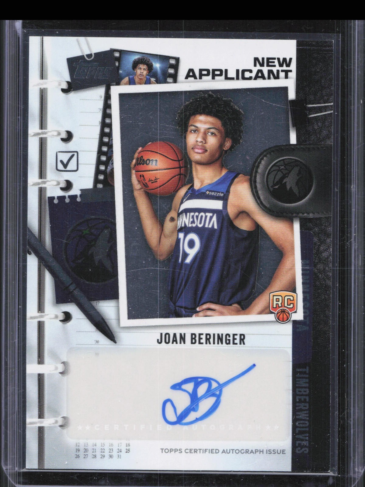 2025-26 Topps Flagship Joan Beringer New Applicant Rookie Auto Timberwolves