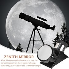 90Degree Telescope Diagonal Mirror Erecting Adapter for Refractor Use