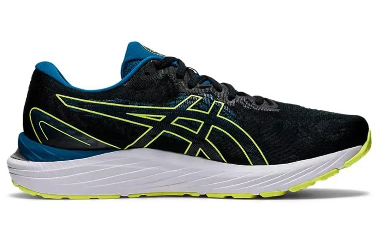 Zapatos para correr ASICS® 11 M GEL-CUMULUS™ 23 para hombre en negro/amarillo brillante Foto 2 de 4