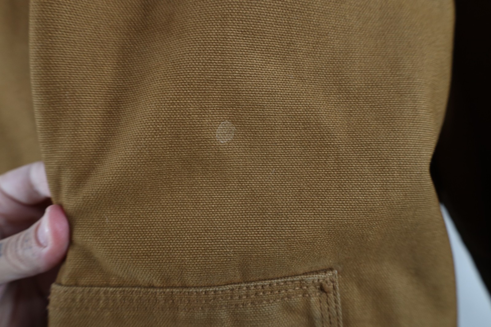 Vintage Mens XL Distressed Owens Corning Quilted Canvas Hooded Work Jacket Brown