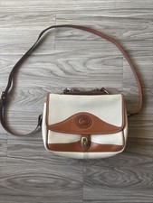 1990s Dooney Bourke 701 CARRIER Shoulder Bag BONE AWL Vintage Collection RARE