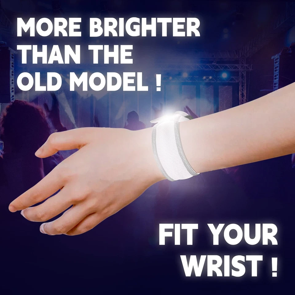 8 PIEZAS Pulseras LED Brillantes, Pulseras Iluminadas - Halloween Brilla en la Oscuridad Pa... Foto 3 de 4