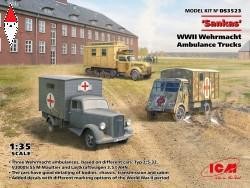 ICM 1/35 SANKAS  WWII WEHRMACHT AMBULANCE TRUCKS