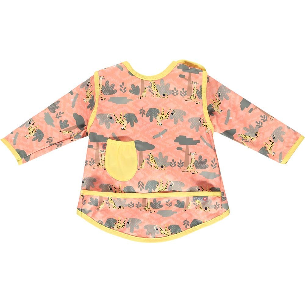Bavoir taille 4 cheetah grand format absorbant lavable bébé