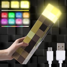 Light-up Wall Torch - Batteries USB Pluggable Night Lamp - Hand Held or Wall...