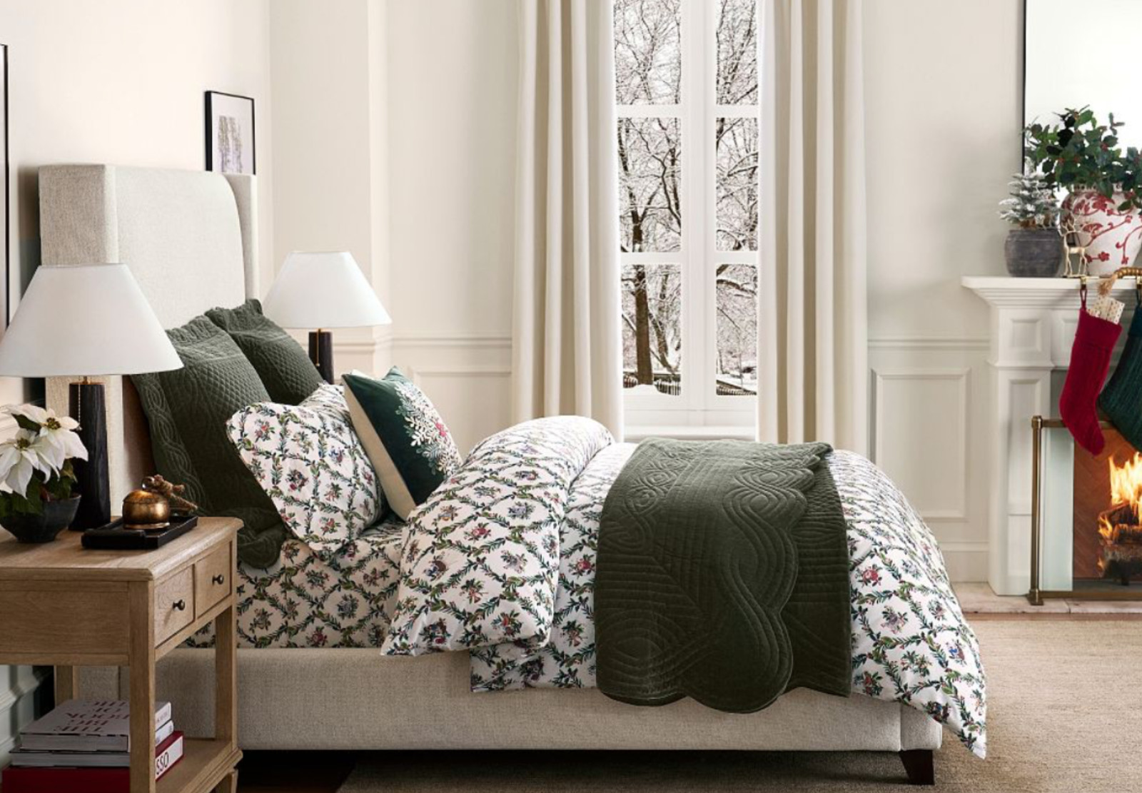 NWT Pottery Barn 12 Days of Christmas King / Cal King Duvet Cover Holiday Winter