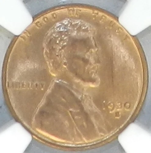 1930 S Lincoln Cent MS 65 RD NGC BU Unc Red Wheat Penny NGC Registry [831]