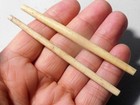 Genuine Large Bone Hairpipe Trade Beads Lot of 2 A-10 — photo 1