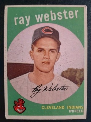 Ray Webster 1959 Cleveland Indians Topps High Number Series Baseball Card #531
