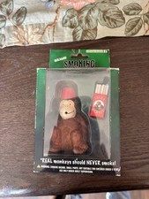 2003 ACCOUTREMENTS CERAMICA MARRONE SCIMMIA FUMO GIOCATTOLO NOVITÀ NUOVO IN SCATOLA