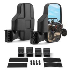 UTV Side Mirrors Adjustable Rear View Mirror For 1.6 Inch To 2 Inch Roll Cage