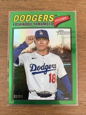 2026 Topps Heritage - Yoshinobu Yamamoto - Chrome Green Refractor - 02/99