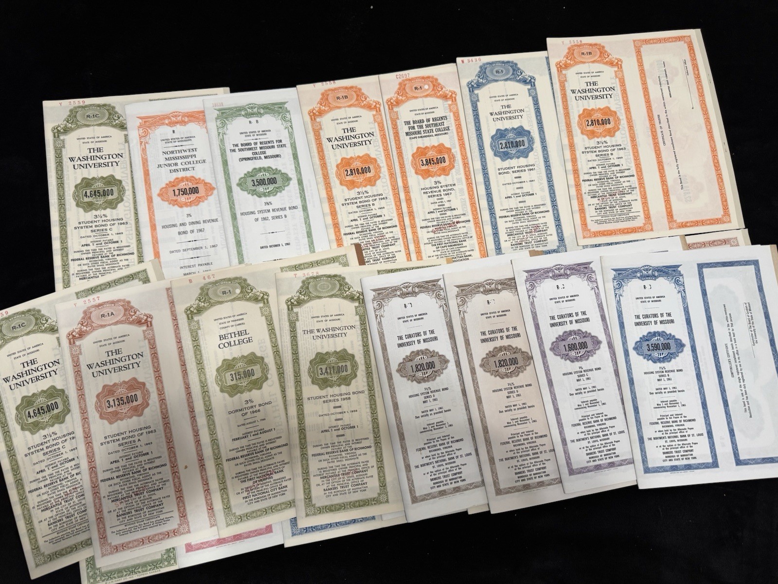 400+ SPECIMEN BOND  St Louis MISSOURI Illinois MISSISSIPPI + accompanying ppwork