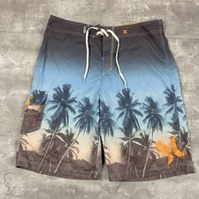 vintage Hurley board shorts Mens 34 swim shorts palm tress y2k 2000s