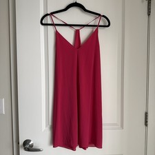 Alice Olivia Fierra Raceback Silk Blend Mini Dress SZ M Slip Lined