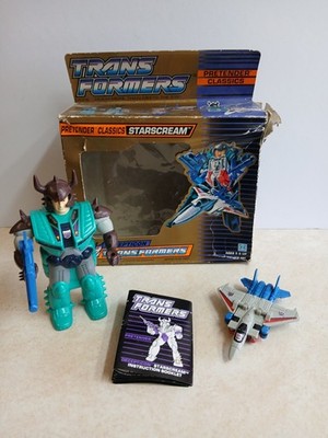 Vintage G1 Transformers Pretenders Starscream Complete Hasbro 1989 w damaged box