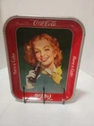 Coca Cola Tray 1948  HAVE A COKE  Vintage Antique Red Hair - 1st Edition