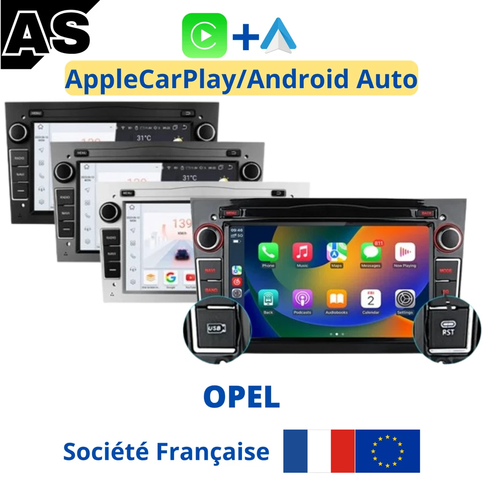 Autoradio Android Apple CarPlay & Android Auto OPEL VIVARO à partir de 2006 - Photo 1/3