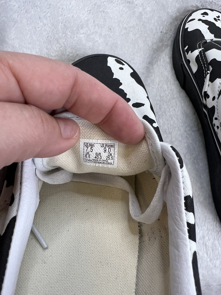 vans cow print shoes women's