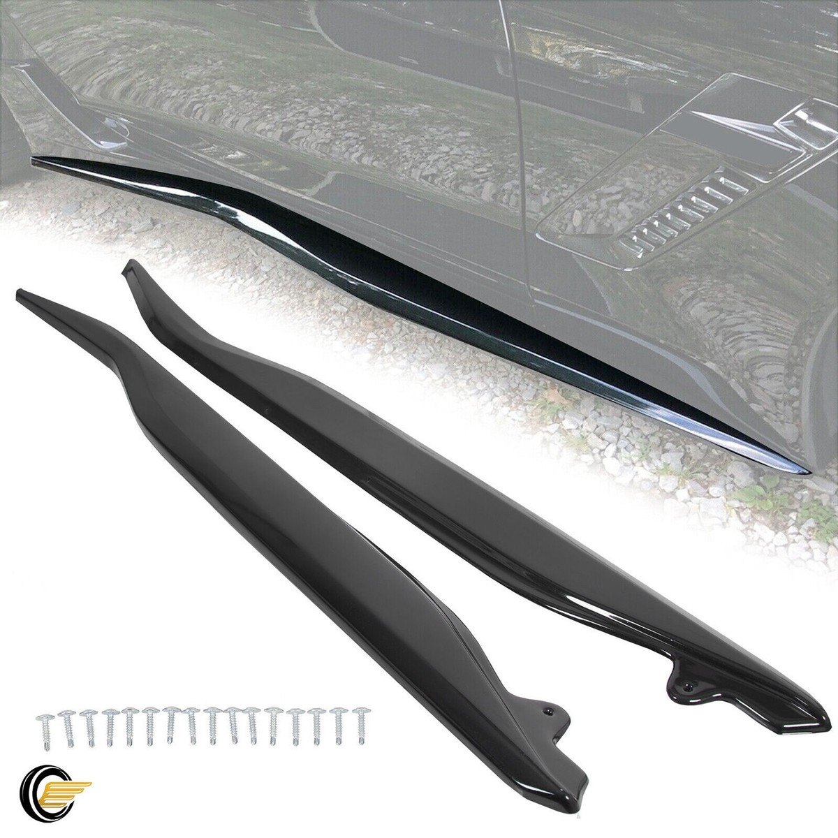 For 2014-2019 Corvette C7 Side Skirt Z06 Style Rocker Panels Gloss