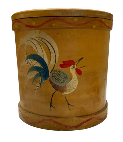 VTG Wooden Nesting Canister 4 PC Set Hand Painted Japan 5"- 7.75" Tall UCAGCO - Picture 8 of 20