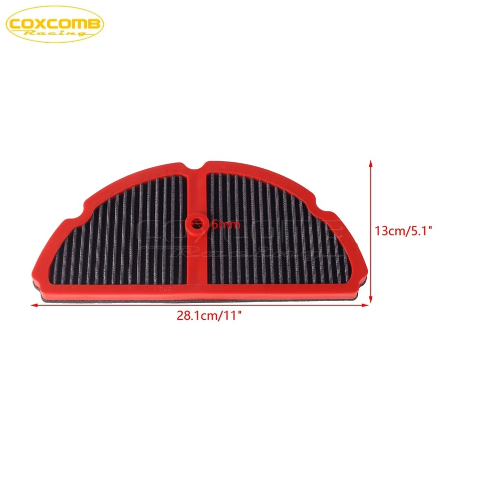 Kit de admisión de filtro de aire de alto flujo rojo para motocicleta para BENELLI TNT600 BN502R Foto 2 de 4