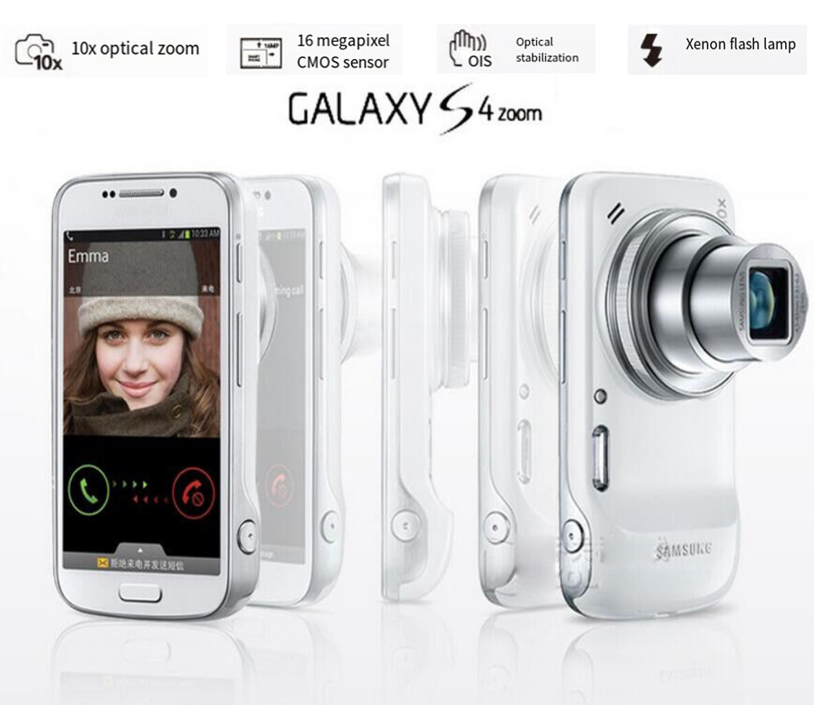 Galaxy S4 ZOOM ホワイト Samsung Galaxy S4 Zoom - 8 GB - White (Unlocked) for sale