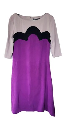 Kleid Damen 3/4 Arm von DOROTHY PERKINS Gr. 38 UK 10 Lila Grau Neu