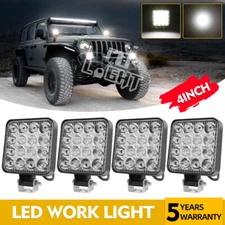 4PC 4Inch LED Work Light Cube Pods Truck OffRoad Tractor Flood Lights 12V Square
