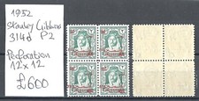 Great Britain Jordan Palestine 1952 - Cat £600 SG 314d P2 - King Abdallah MNH