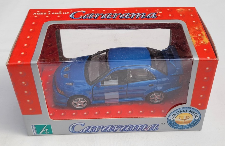 Hongwell Cararama Mitsubishi Lancer Evolution VI Diecast Car 1:43 Scale - Blue