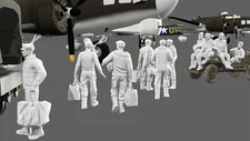 WWII USAAF Bomber Crew - 10 Figure Set