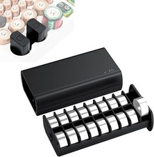 2 Pack LR44 AG13 Coin Cell Battery Storage Organizer Holder -D Battery Size Case