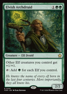 MTG Foundations R Elvish Archdruid #0219
