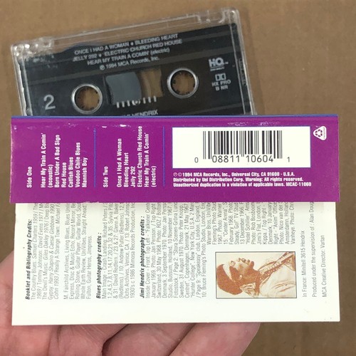 JIMI HENDRIX Cassette Tape Rock Psychedelic BLUES 90s Compilation VOODOO CHILE - Picture 4 of 5