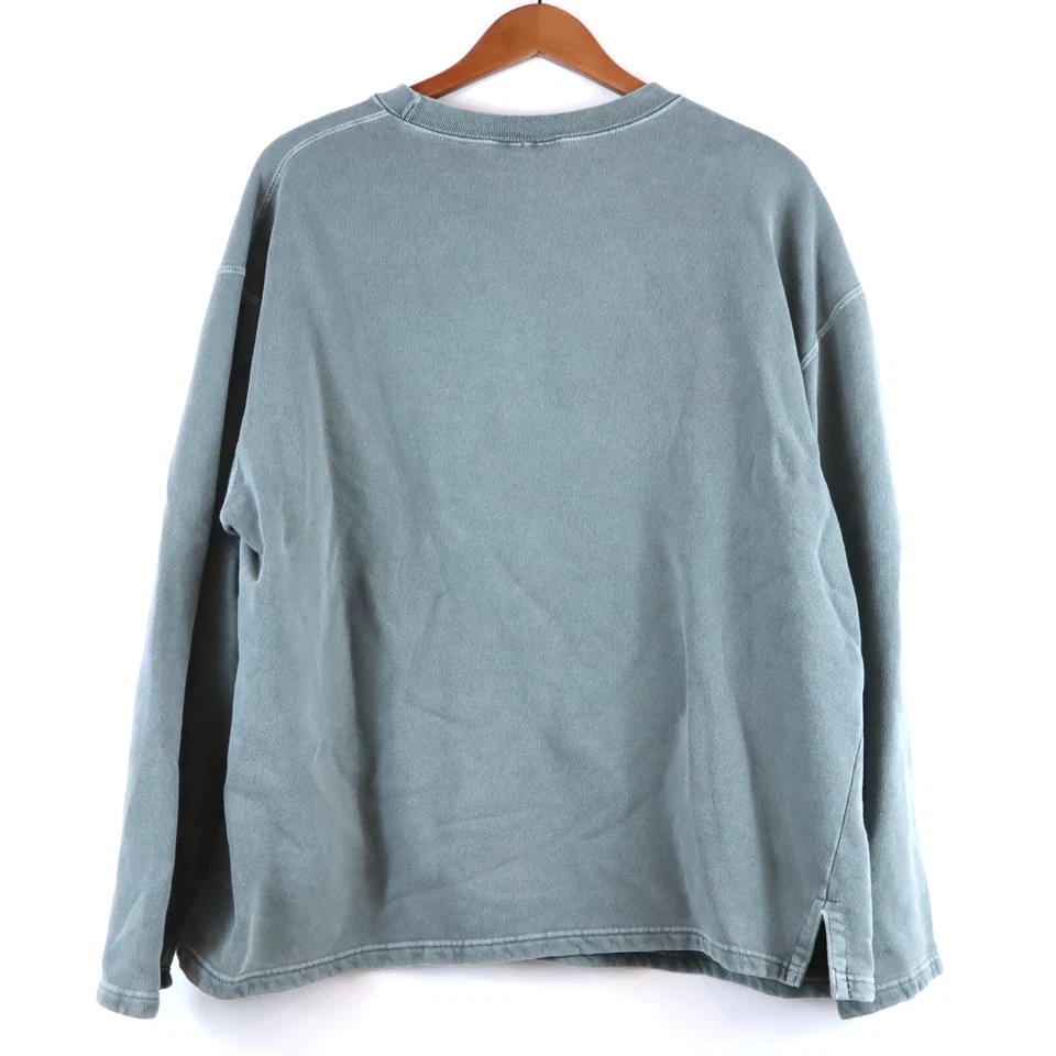 Camiseta masculina grande vintage Irlanda bordada celta cruz pulôver gola redonda anos 90 - Imagem 2 de 4