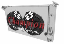 4 Row Aar Champion Radiator 2 12 Fans Shroud For 1973 - 1976 Corvette V8 Eng 4 Row Aar Champion Radiator 2 12 Fans Shroud For 1973 - 1976 Corvette V8 Eng