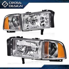 Fit For 1994-2002 Dodge Ram 1500 2500 3500 Left Right Headlights Assembly